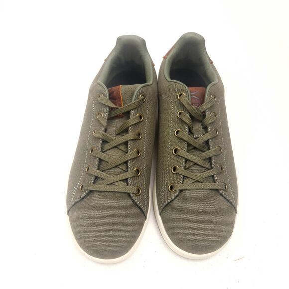 Kuru Men\'s Roam Green Canvas Lace Up Casual Comfort Sneakers Size 7.5 M